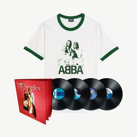 The Singles – The First Fifty Years von ABBA - 4LP + Abba Ringer Tee jetzt im Bravado Store