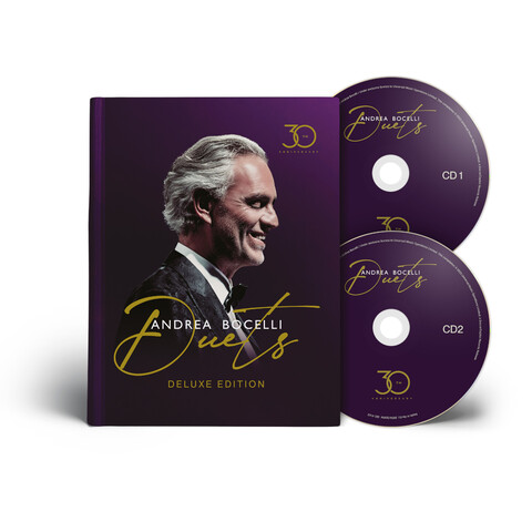 Duets - 30th Anniversary von Andrea Bocelli - 2CD + Deluxe Hardcover Book jetzt im Bravado Store