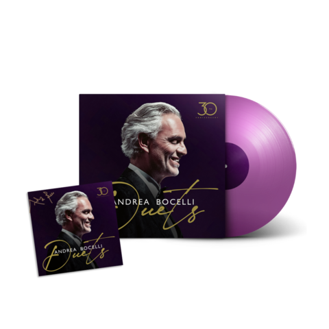 Duets - 30th Anniversary von Andrea Bocelli - LP + Signierter Art Card jetzt im Bravado Store