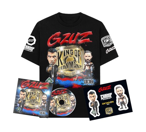 King of GerMMAny von Gzuz - CD + T-Shirt + Stickerbogen Bundle jetzt im Bravado Store