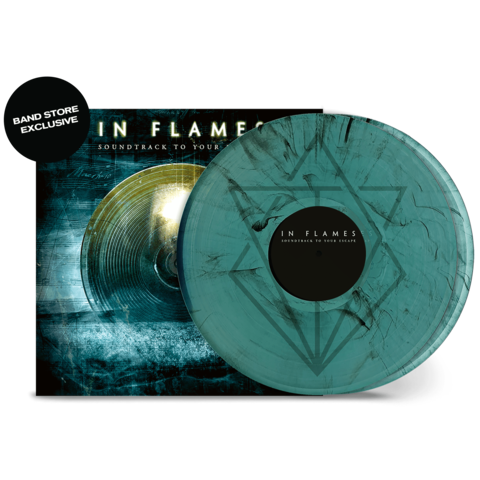 Soundtrack to Your Escape von In Flames - Ltd. 2LP 180g - Transparent Turquoise Black Smoke (Side D - Etched) (Band exclusive) jetzt im Bravado Store