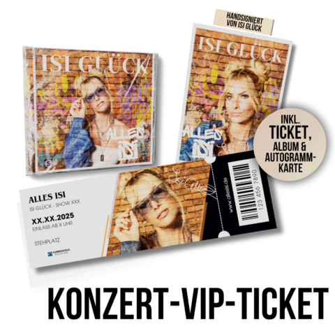 Alles Isi von Isi Glück - CD + VIP-Konzert-Bundle Dortmund jetzt im Bravado Store