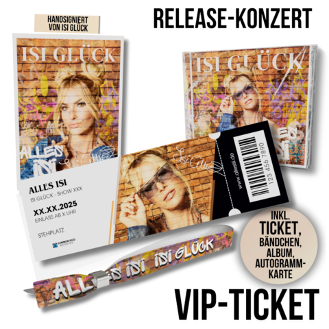 Alles Isi von Isi Glück - CD + VIP-Konzert-Bundle Singen (Einlass ab 18 Jahre!) jetzt im Bravado Store