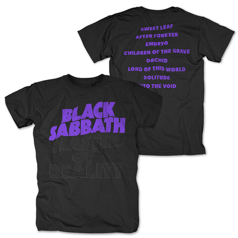 black sabbath t shirt purple