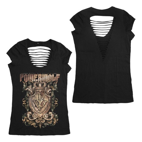 Metal Est Religio Crest von Powerwolf - Girlie Shirt Cut Back jetzt im Bravado Store