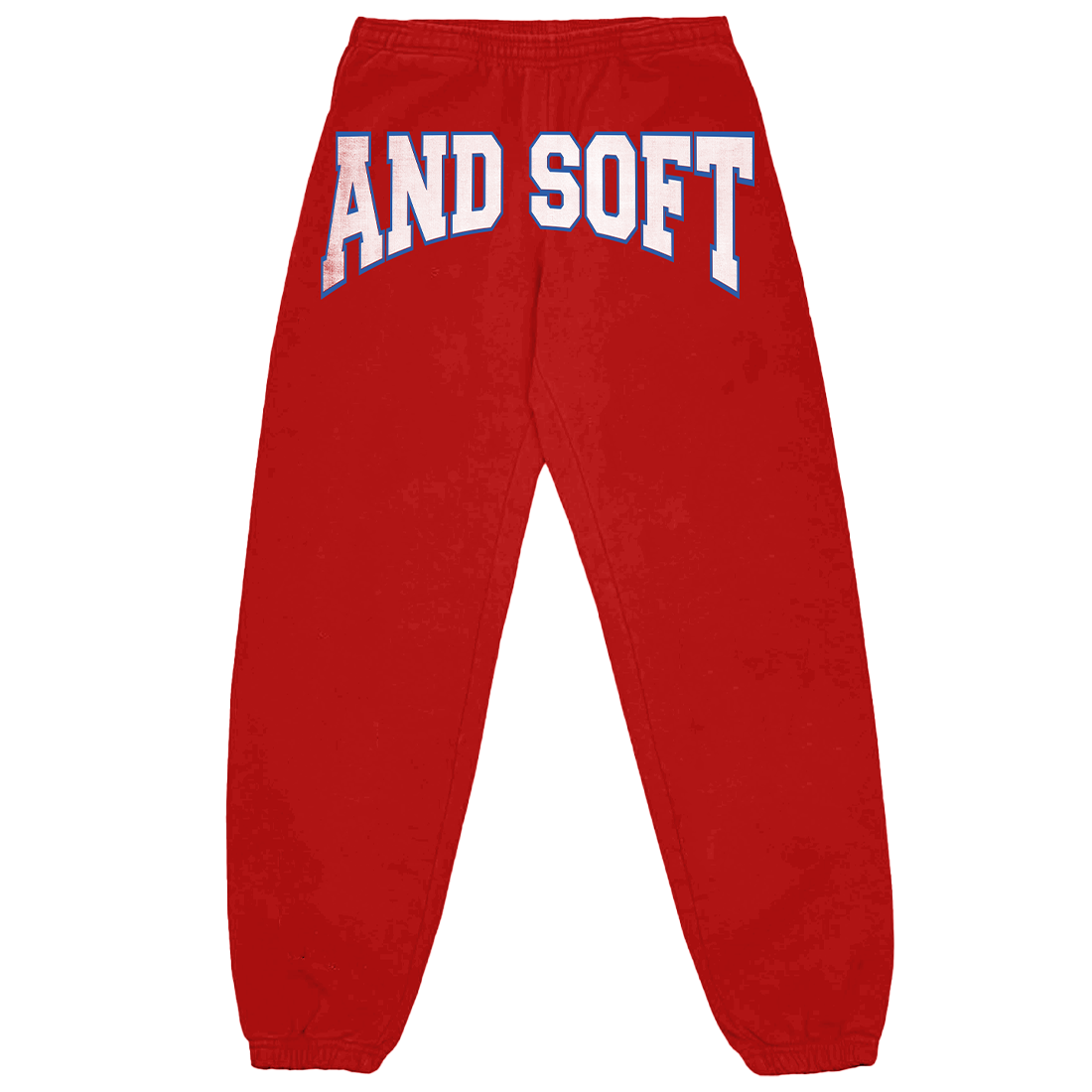 HIT ME HARD AND SOFT RED SWEATPANTS